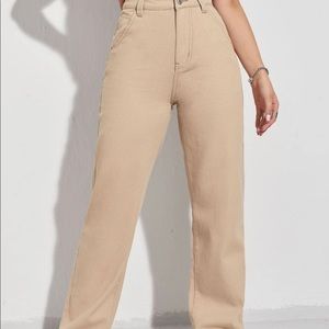 High Waist Straight Leg Jeans